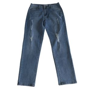 KanCan Size 9/10 Baggy Fit Distressed Blue Jeans